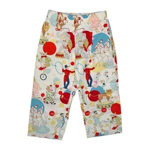 Vintage Circus-Themed Childrens Pants By Hunky Dory Size 5 Girls Colorful & Whim